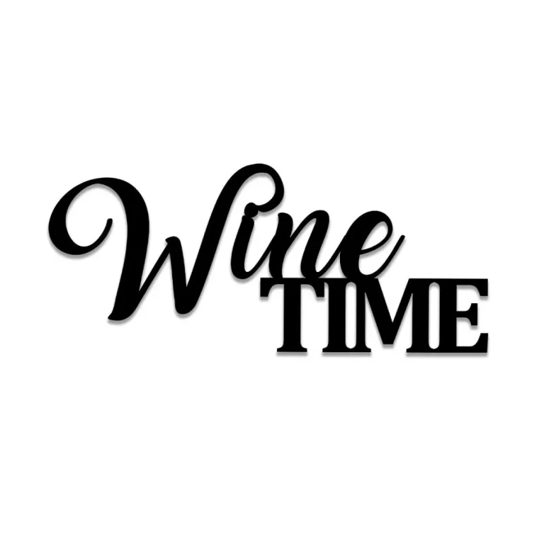 Wine Time Metal Bar Sign, Pub, Lounge, Kitchen Metal Wall Decoration