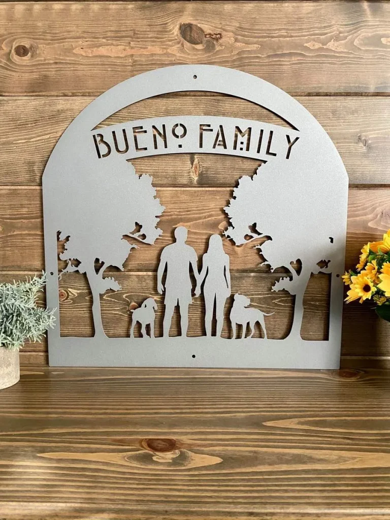 Family Dog Park Personalized Sign, Cut Metal Sign, Metal Wall Art, Metal House Sign