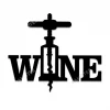 Personalized Wine Corkscrew Metal Art Decor, Wall Hanging For Wine Lovers, Various Sizes