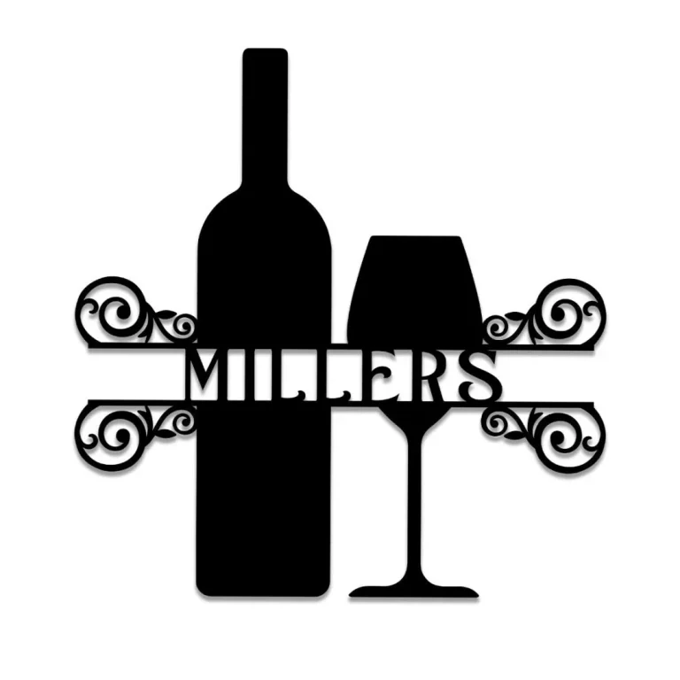 Personalized Wine Metal Bar Sign, Custom Pub, Tap, Cafe