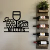 Grape Cheese Wine Metal Bar Sign, Custom Pub, Tap, Lounge, Cafe Wall Decor, Wedding, Anniversary Art Gift For Him/her