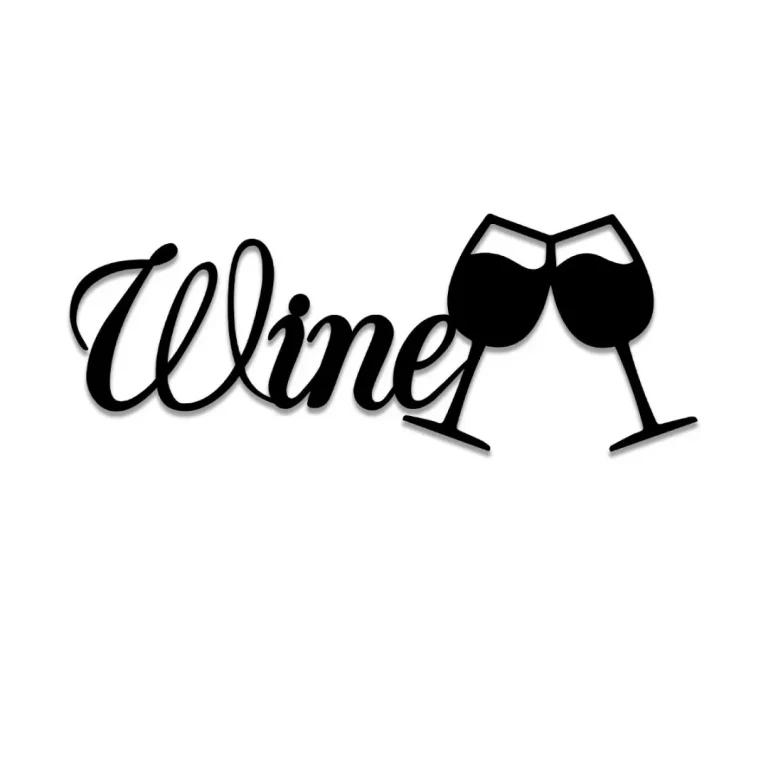 Wine Glasses Metal Bar Sign, Pub, Cafe, Home Wall Decor, Wedding, Anniversary Art Gift