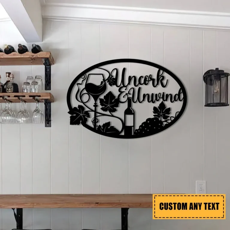 Grape Cellar Wine Metal Bar Sign, Custom Pub, Tap, Lounge, Cafe, Home Wall Decor, Wedding, Anniversary Art