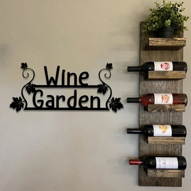 Grape Wine Garden Metal Bar Sign, Custom Pub, Tap, Lounge, Cafe, Home Wall Decor, Wedding, Anniversary Art Gift