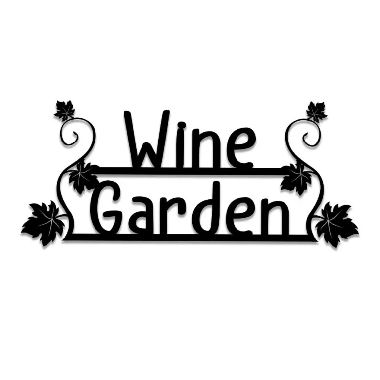 Grape Wine Garden Metal Bar Sign, Custom Pub, Tap, Lounge, Cafe, Home Wall Decor, Wedding, Anniversary Art Gift