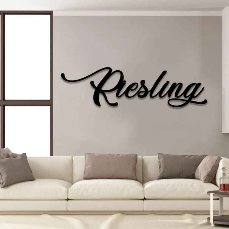 Riesling Wine Metal Bar Sign, Pub, Tap, Wall Decor, Wedding Art Gift For Him/her