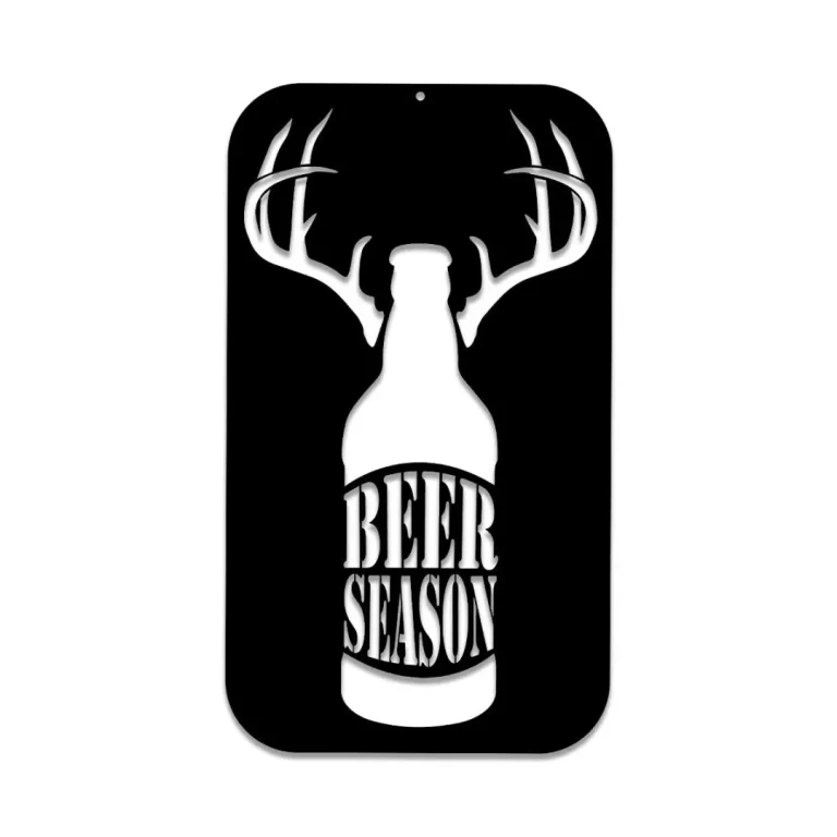 Deer Hunting Beer Season Metal Bar Sign, Tap Wall Decoration, Gift For Dad