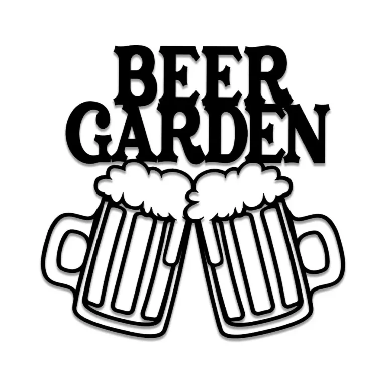 Beer Garden Beer Mugs Metal Bar Sign, Brewery Decor, Father's Day Gift