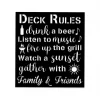 Deck Rules Beer Grill Camping Bar Metal Art, Gift For Dad