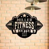 Personalized Weights Fitness Center Metal Gym Sign, Cross Fit Club, Art Gift For Him