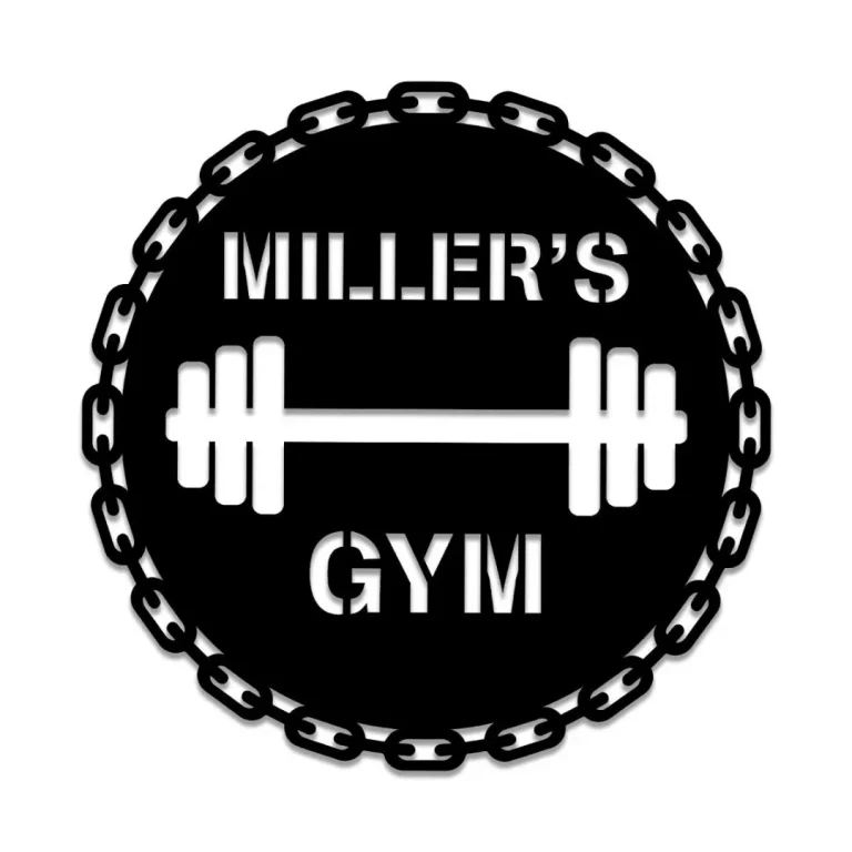 Personalized Metal Gym Sign, Fitness Center, Cross Fit, Home Wall Decor