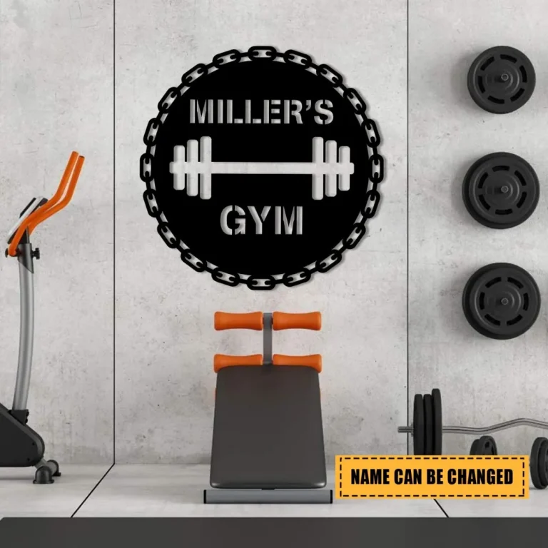 Personalized Metal Gym Sign, Fitness Center, Cross Fit, Home Wall Decor