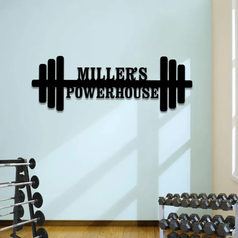 Metal Gym Sign, Custom Fitness Center, Cross Fit Club, Wedding, Anniversary Art Gift