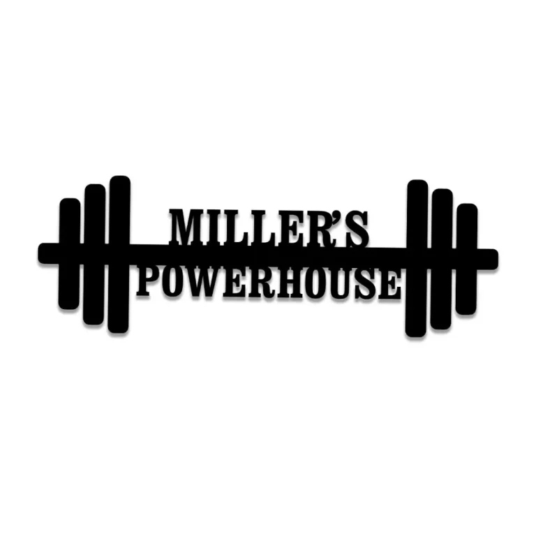 Metal Gym Sign, Custom Fitness Center, Cross Fit Club, Wedding, Anniversary Art Gift