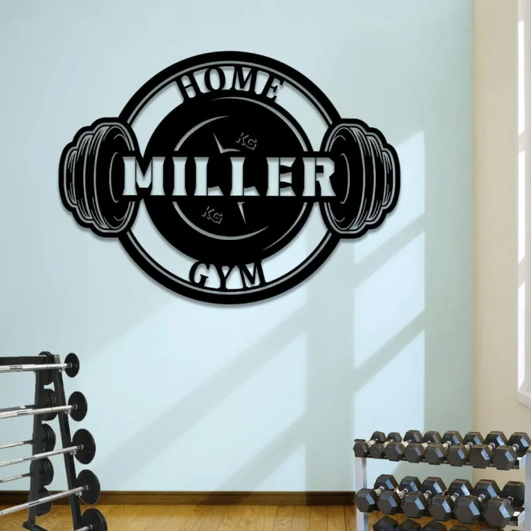 Personalized Metal Gym Sign, Custom Fitness Center, Cross Fit Club