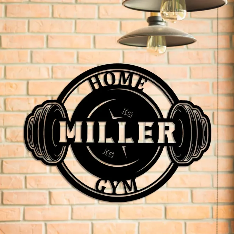 Personalized Metal Gym Sign, Custom Fitness Center, Cross Fit Club