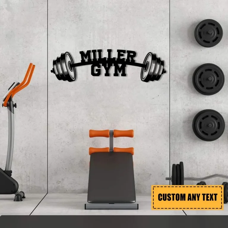 Weights Metal Gym Sign, Custom Fitness Center, Cross Fit Club, Home Wall Decor, Wedding, Anniversary Art Gift
