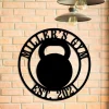 Metal Gym Sign, Custom Fitness Center, Cross Fit Club Decor, Wedding, Anniversary Art Gift For Him/her