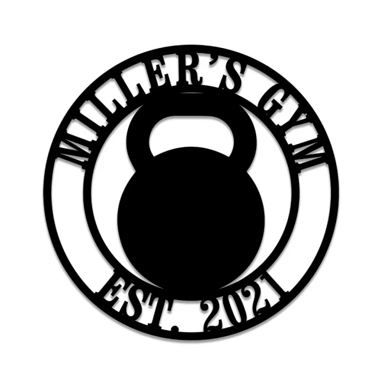 Metal Gym Sign, Custom Fitness Center, Cross Fit Club Decor, Wedding, Anniversary Art Gift For Him/her