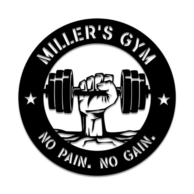 Metal Gym Sign, Custom Fitness Center, Cross Fit Club, Wedding, Anniversary Art Gift For Him/her