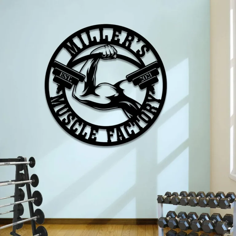 Personalized Metal Gym Sign, Fitness, Cross Fit Club, Home Decor, Anniversary Art Gift For Him/her