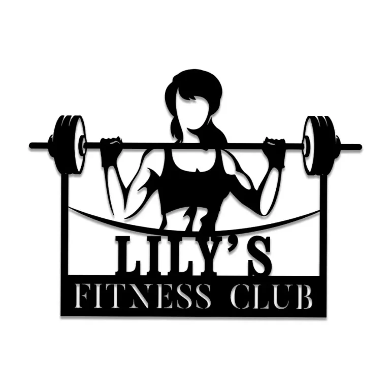 Metal Gym Sign, Custom Fitness Center, Cross Fit Club, Wedding, Anniversary Art Gift