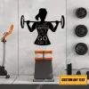 Results Happen Only If You Go For It Metal Gym Sign, Cross Fit Club, Gift For Her