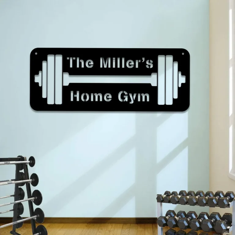 Metal Gym Sign, Custom Fitness Center, Cross Fit Club, Home Wall Decor, Wedding, Anniversary Art Gift
