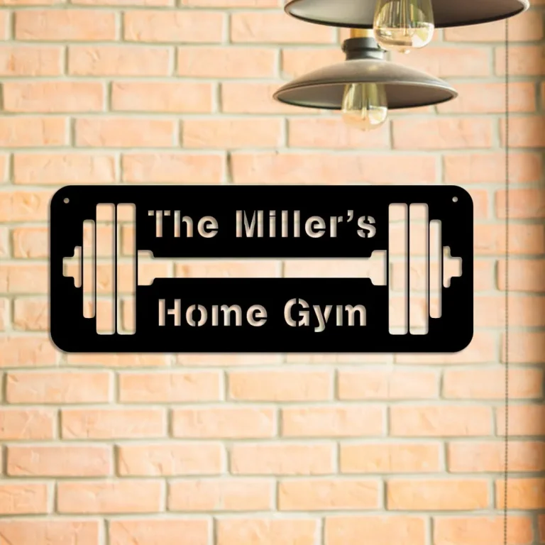 Metal Gym Sign, Custom Fitness Center, Cross Fit Club, Home Wall Decor, Wedding, Anniversary Art Gift