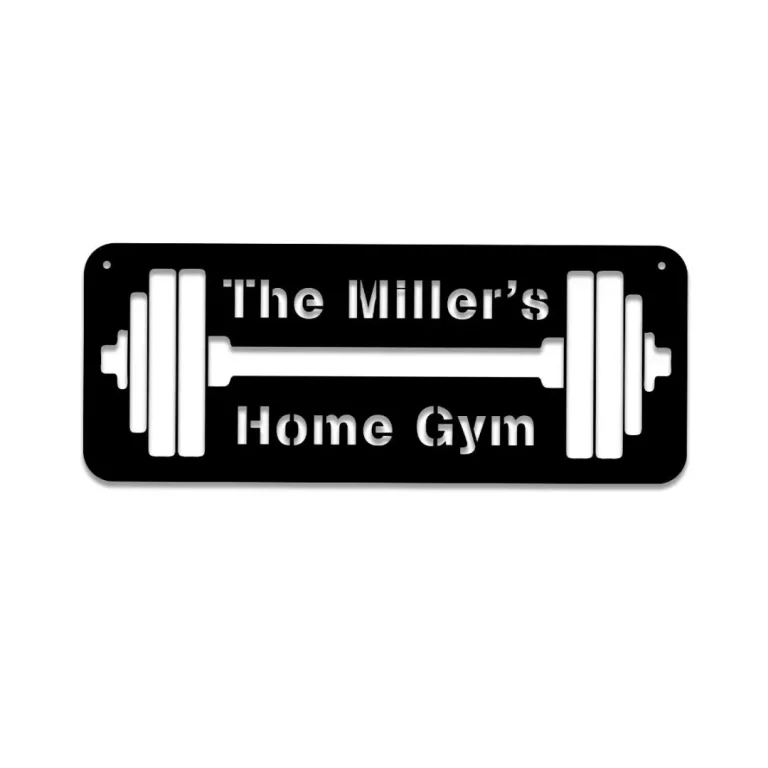 Metal Gym Sign, Custom Fitness Center, Cross Fit Club, Home Wall Decor, Wedding, Anniversary Art Gift