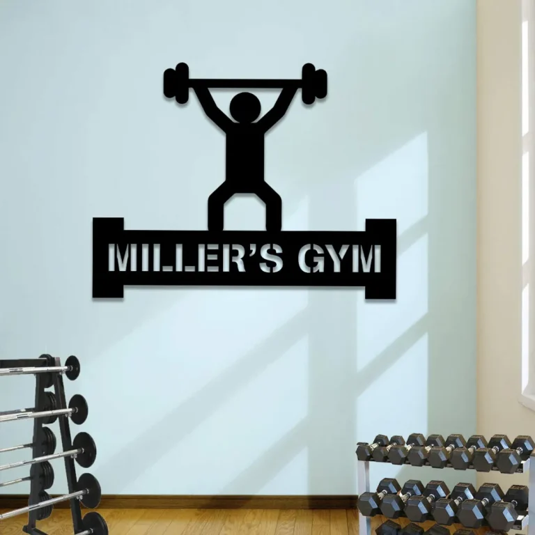 Metal Gym Sign, Custom Fitness Center, Home Decor, Wedding, Anniversary Art Gift For Him/her