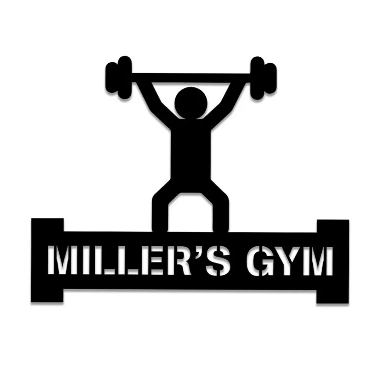 Metal Gym Sign, Custom Fitness Center, Home Decor, Wedding, Anniversary Art Gift For Him/her