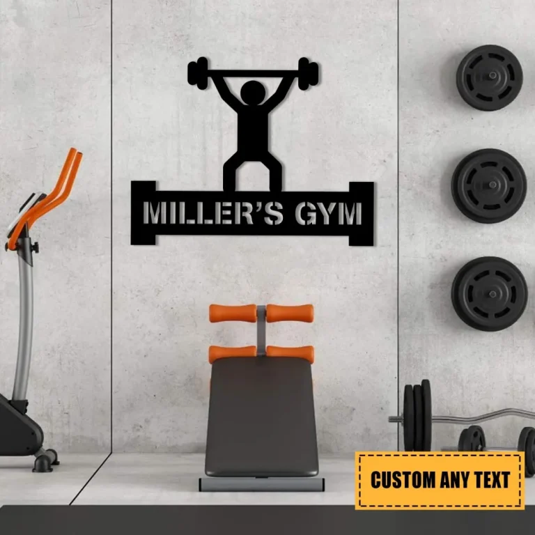 Metal Gym Sign, Custom Fitness Center, Home Decor, Wedding, Anniversary Art Gift For Him/her