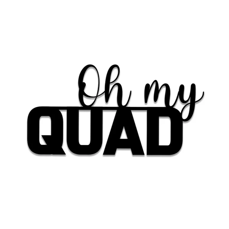 Oh My Quad Funny Metal Gym Sign