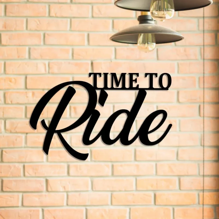 Time To Ride Biking Metal Gym Sign