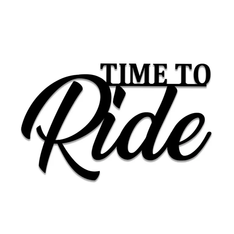 Time To Ride Biking Metal Gym Sign