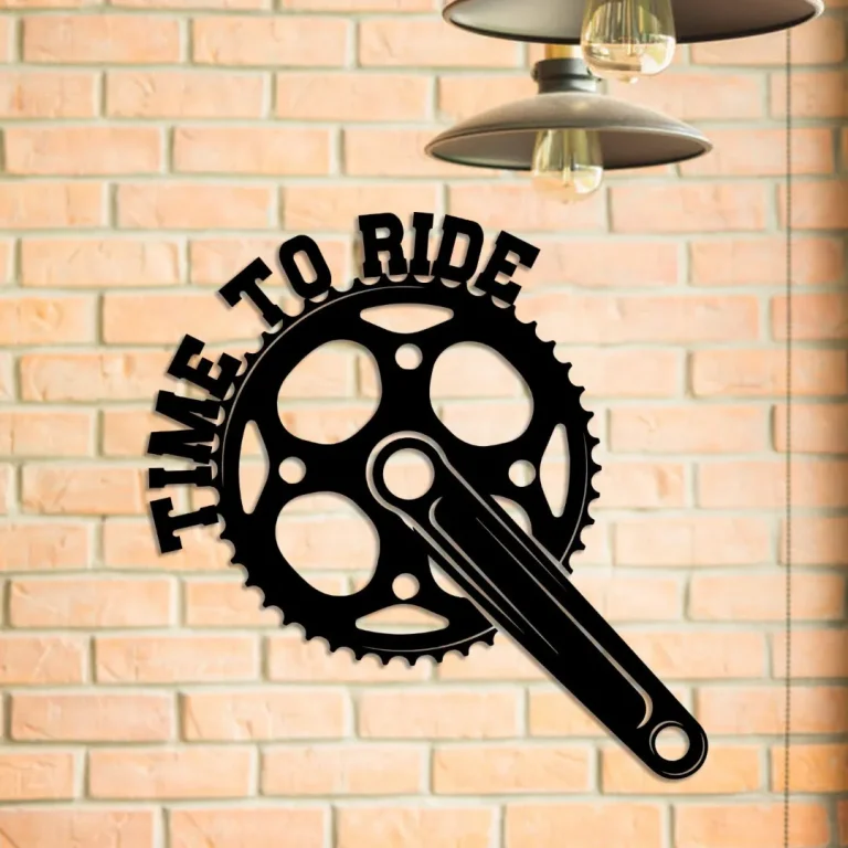 Time To Ride Biking Metal Gym Sign