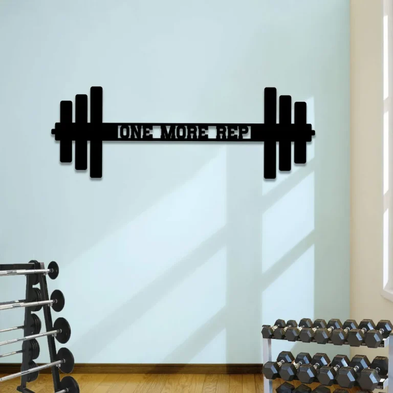 One More Rep Metal Gym Sign