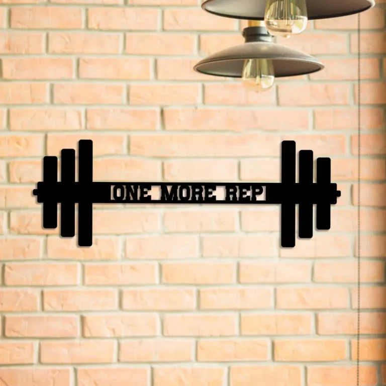 One More Rep Metal Gym Sign