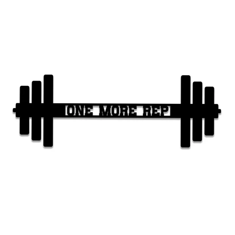 One More Rep Metal Gym Sign