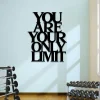 You Are Your Only Limit Metal Gym Sign