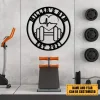 Personalized Metal Gym Sign, Fitness Center, Club, Home Decor, Wedding, Anniversary Art Gift For Him/her