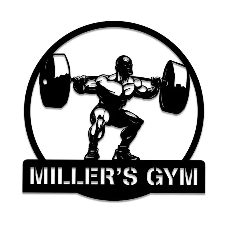 Personalized Metal Gym Sign, Fitness Center, Club, Home Wall Decor