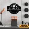 Metal Gym Sign, Custom Fitness Center, Cross Fit Club, Home Wall Decor, Gift For Him/her