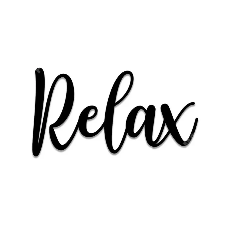 Relax Yoga Metal Sign, Wall Decor Gift For Her, Wife, Mother