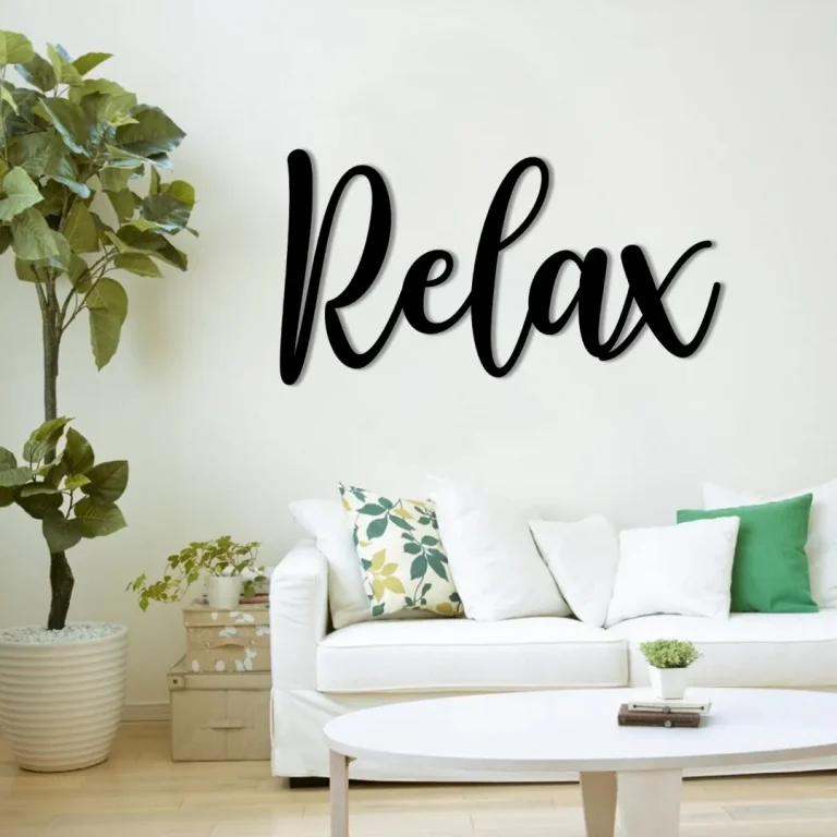 Relax Yoga Metal Sign, Wall Decor Gift For Her, Wife, Mother