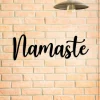 Namaste Metal Yoga Sign, Meditation Steel Art, Plaque