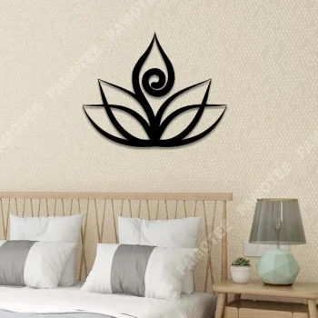 Lotus Flower Yoga Metal Sign, Yoga Room Decor, Gift For Mom