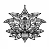 Lotus Flower Mandala Yoga Metal Art, Housewarming Steel Wall Decor