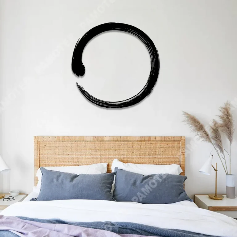 Enso Circle Yoga Metal Sign, Yoga Studio Home Decoration